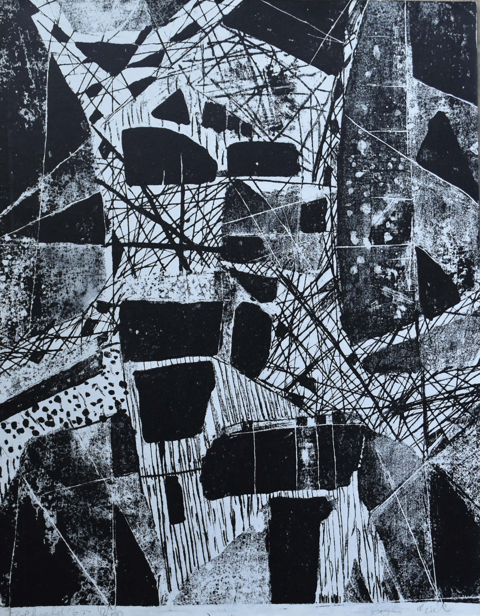 Jacob Zekveld - # ABSTRACTE COMPOSITIE # 1967, gesigneerd/gernummerd, Nm++ kopen? Bied vanaf 65!