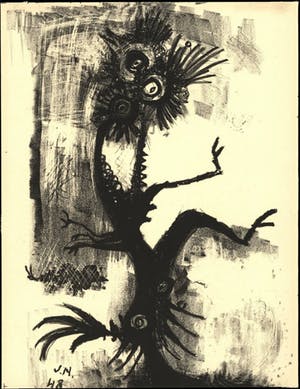 Jan Nieuwenhuijs - "Vampyr"-litho - 1948 Reflex I - oplage 10 ex - zeldsaam kopen? Bied vanaf 225!