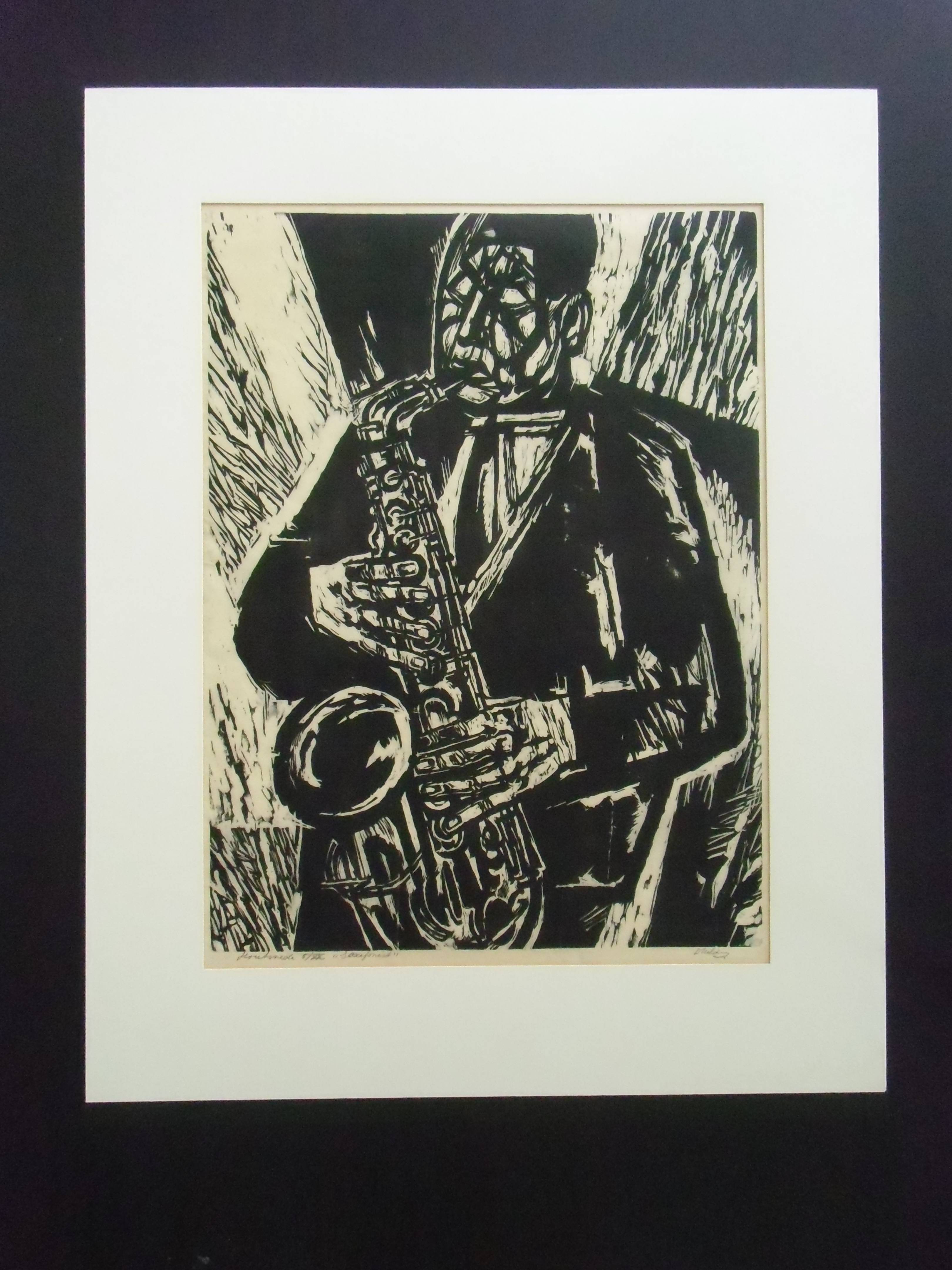 Toon Kelder - SAXOFONIST /// HOUTSNEDE VAN TOON KELDER kopen? Bied vanaf 90!