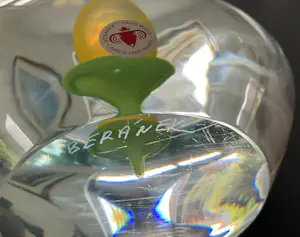 Emanuel Beranek - MASSIEF GLAZEN OBJECT met bloem kopen? Bied vanaf 39!