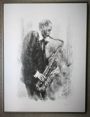 Piet Klaasse - Litho. Dexter Gordon. kopen? Bied vanaf 95!