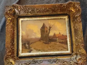 Xeno Munninghoff - Kerk landschap kopen? Bied vanaf 250!