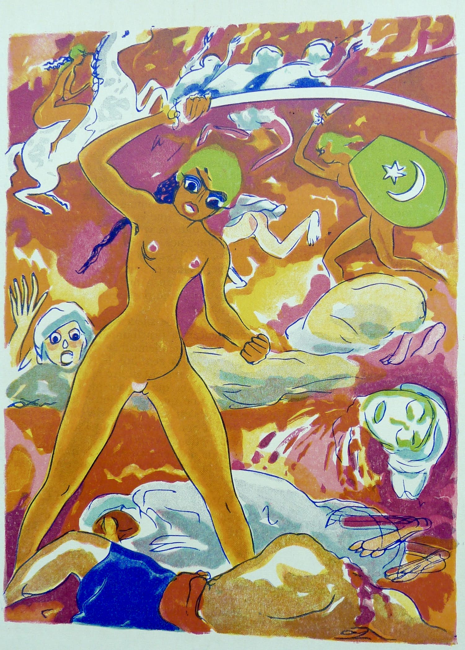 Kees van Dongen - Gravure uit 1001 nacht : 'Les filles guerrières poète Find' kopen? Bied vanaf 5!