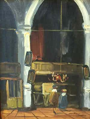 Jan Kelderman - C4780-8, Kerkinterieur Straasbourg verkocht voor € 45!