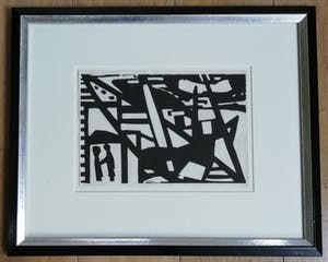 Jan van der Zee - Abstracte houtsnede kopen? Bied vanaf 150!