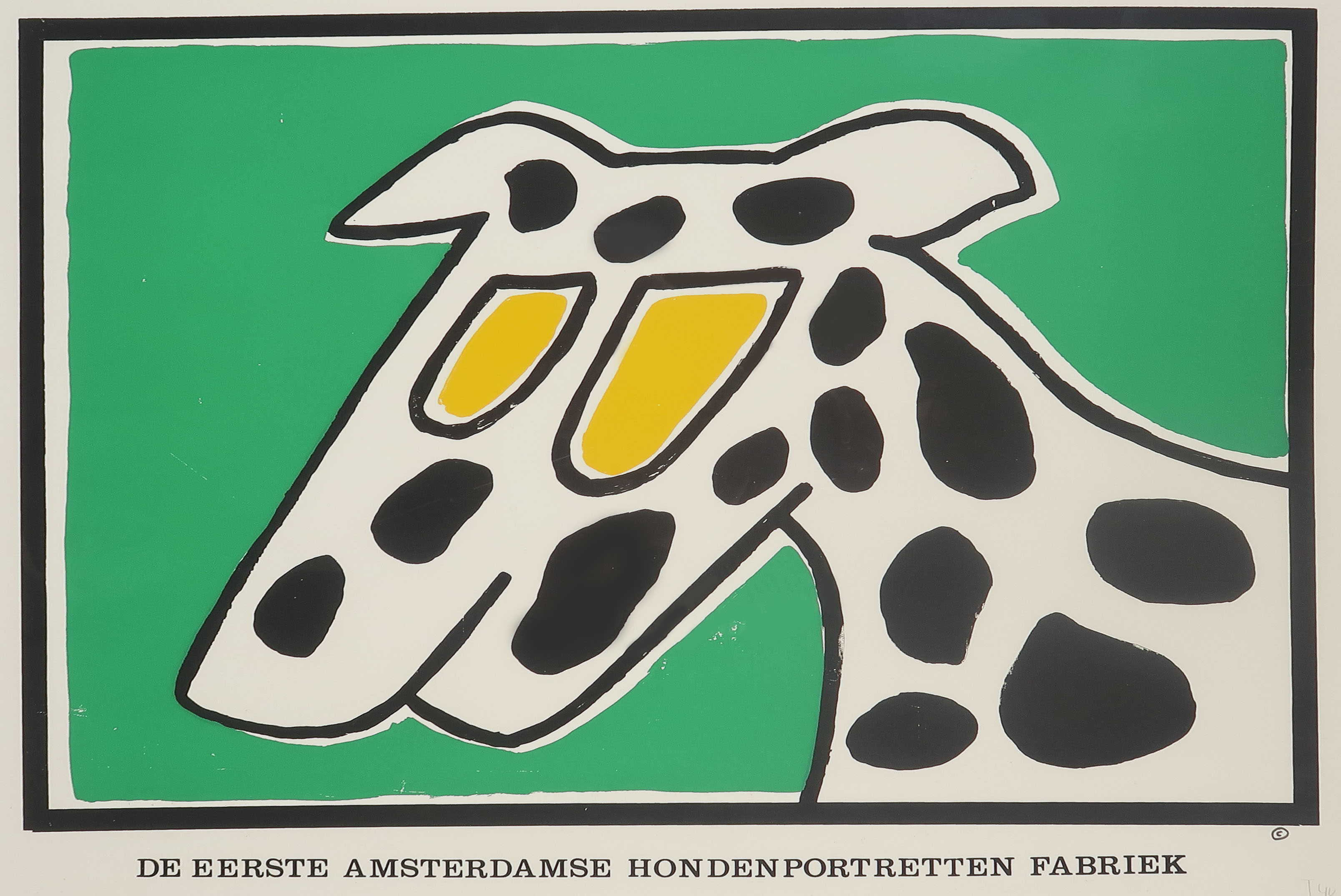 André Drenth - Zeefdruk, De Eerste Amsterdamse Hondenportretten Fabriek - Ingelijst kopen? Bied vanaf 1!