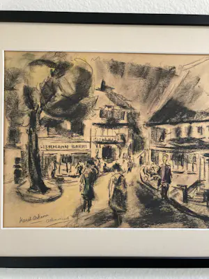 Karel Arkema - Groninger Ploeg -Houtskooltekening met de hand gesigneerd kopen? Bied vanaf 145!