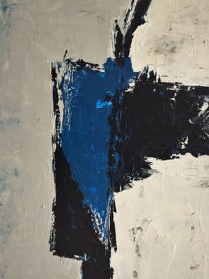 John Foppen - Composition In Blue Blue.........# K 05. XL . GROOT. kopen? Bied vanaf 189!