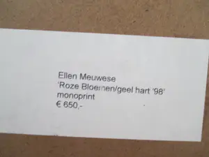 Ellen Meuwese - Mooi ingelijste grote monoprint OPRUIMING kopen? Bied vanaf 25!