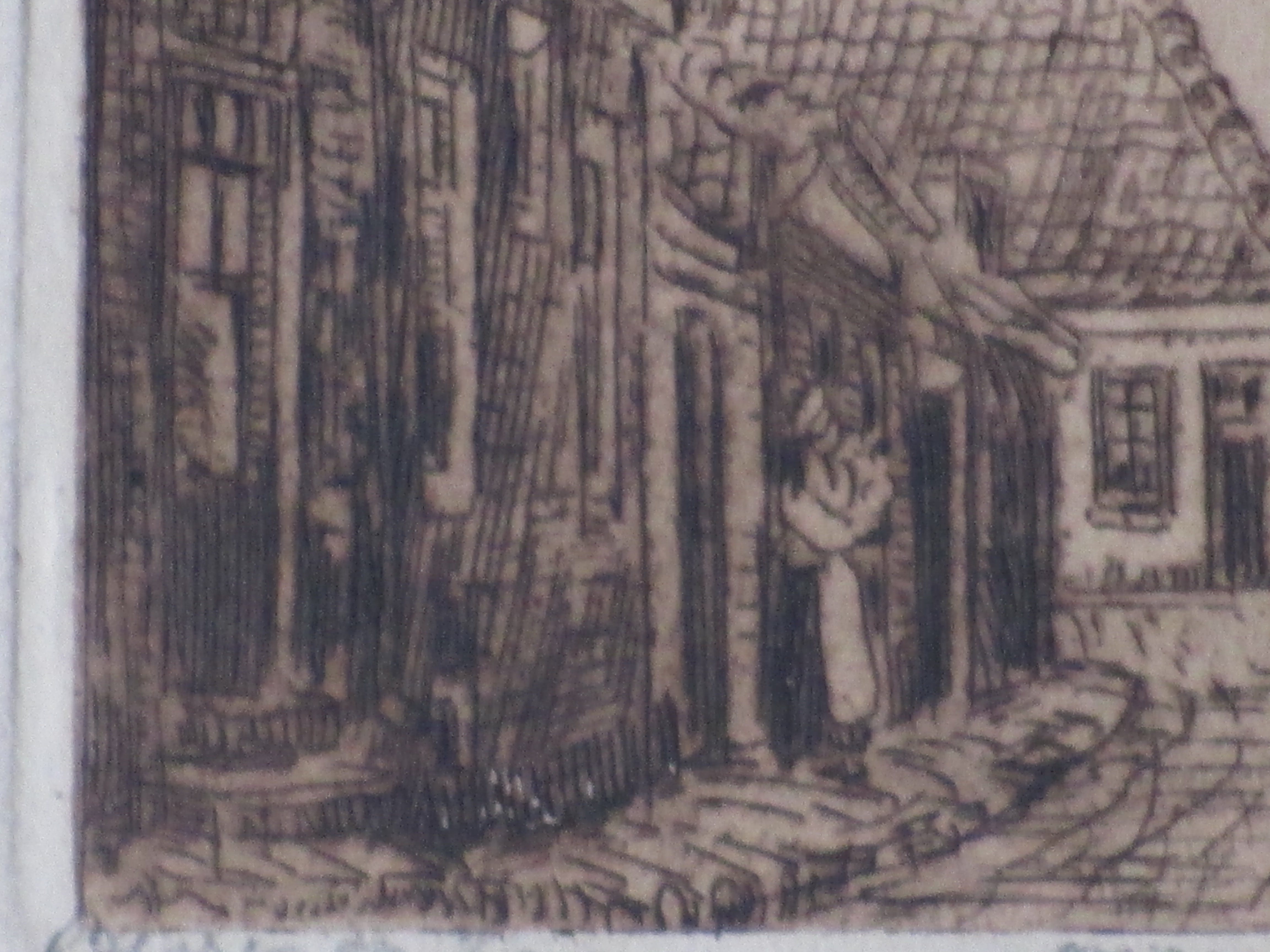 Eugene Rensburg - Stadsgezicht Bergen op Zoom - Ets kopen? Bied vanaf 1!