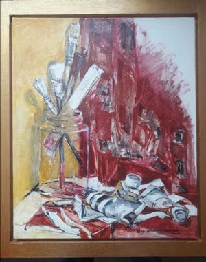 Bella Hendriksen Braham - Stilleven met schildergerei. kopen? Bied vanaf 25!