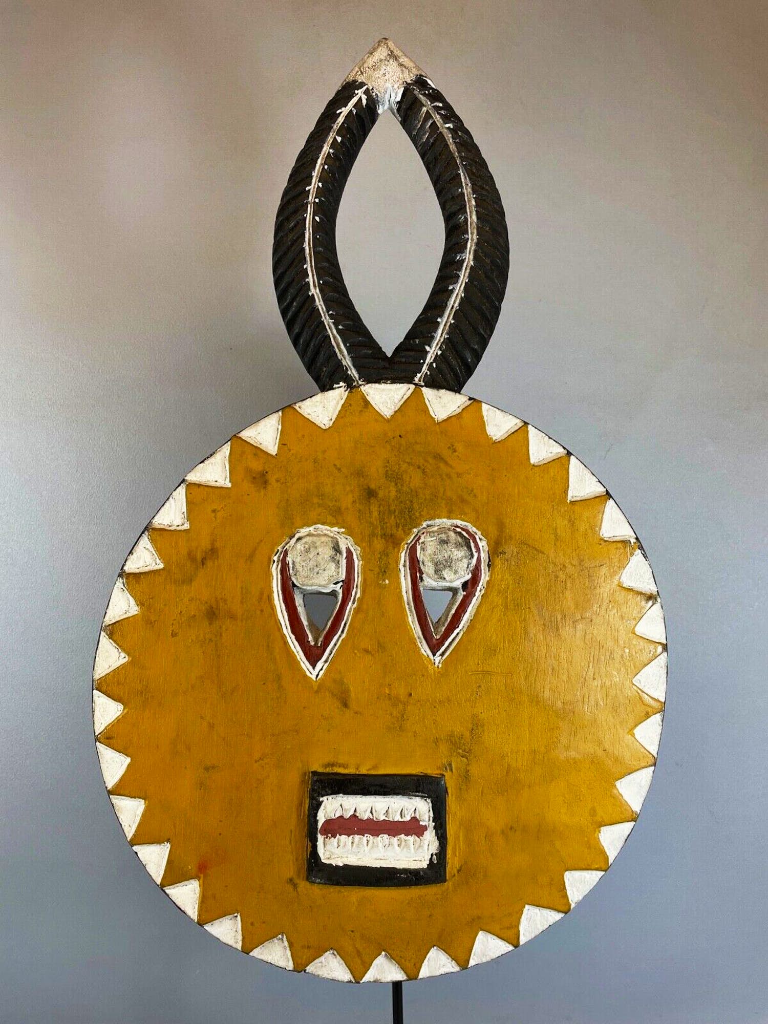 Gonge - 211213 - Tribal used African Goli kplekple mask - Iv. Coast. verkocht voor € 45!