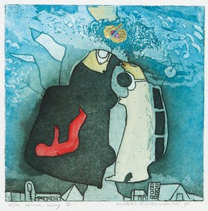 Michel van Overbeeke - Kleurenets met bladgoud, Aware away II kopen? Bied vanaf 1!