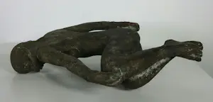 Francine Van Mieghem - Sculptuur van brons, Liggend naakt + boek! kopen? Bied vanaf 500!