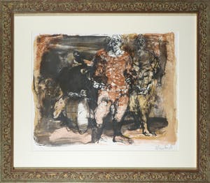 Claude Weisbuch - Litho, Les clowns musiciens - Ingelijst kopen? Bied vanaf 35!