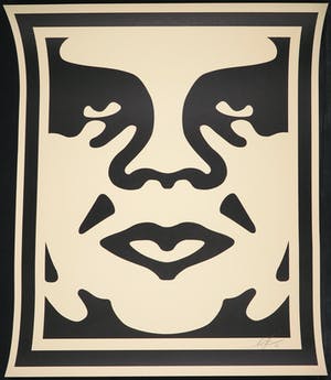Shepard Fairey - OBEY - Three faces (cream) kopen? Bied vanaf 1!