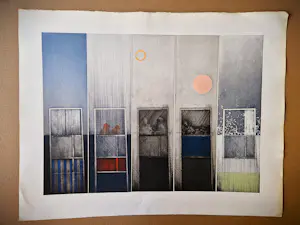 Martin Ware - Magisch realisme Ets/Aquatint - "City" - kleine oplage (25) - gesigneerd kopen? Bied vanaf 41!