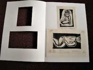 Herman Stammeshaus - Vroeg (1955) dubbele Houtsnede "staand & liggend naakt" Zeer kleine oplage! kopen? Bied vanaf 45!