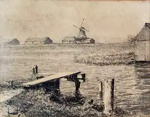 Frans Mars - Molen "De Koperslager" (Zaandijk) verkocht voor € 45!