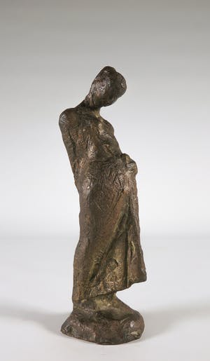 Srja Schoffelen - Sierlijk bronzen beeld van een zwangere vrouw kopen? Bied vanaf 350!