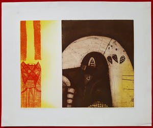 Guillaume Le Roy - Abstracte compositie, aquatint ets kopen? Bied vanaf 60!