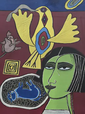 Corneille - Femme et Oiseau II - Ingelijst kaufen? Bieten Sie von 10!