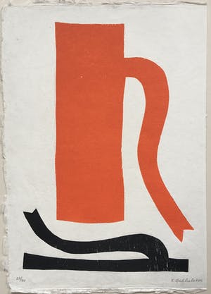 Klaas Gubbels - houtdruk ‘Baselitz’ - 2011 - oplage 40 ex. kopen? Bied vanaf 425!