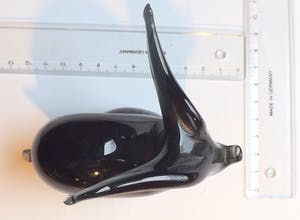 Vincenzo Nason - gestilieerde antiloop van zwart hoogglans kristal - gesigneerd + label kopen? Bied vanaf 1!