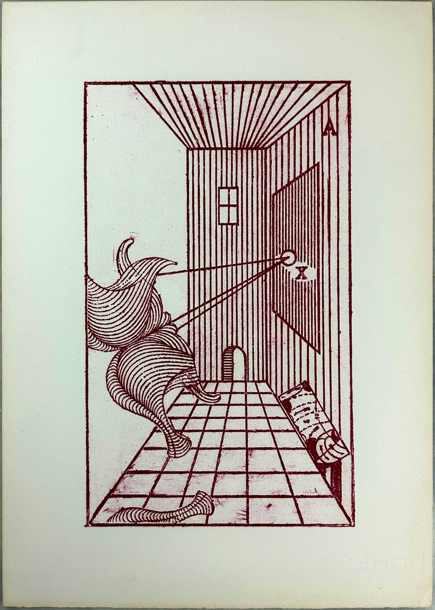 Max Ernst - 'Jenseits der Malerei' - Kleurenlithografie verkocht voor € 55!