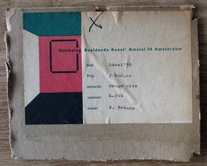 Eugene Brands - olieverf op papier: vrouwelijk idool - 1958 (zeer groot!) kopen? Bied vanaf 2750!