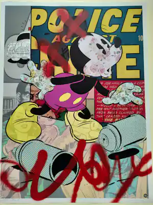 Dillon Boy - Mickey / Criminal Mouse Graffiti Street Art vendu pour 290€ !
