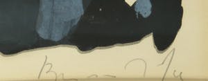 Bram van Velde - Litho, Compositie met blauw - Ingelijst kopen? Bied vanaf 380!