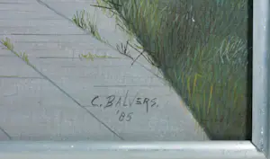 Kees Balvers - Acryl op doek, Verboden toegang - Ingelijst kopen? Bied vanaf 150!
