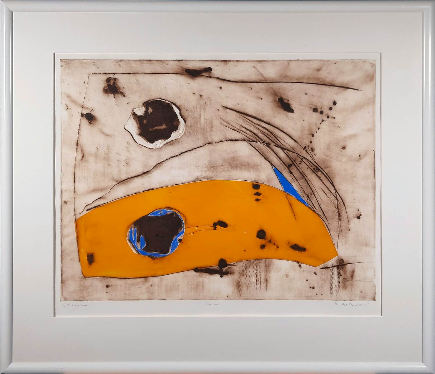 Anneke van der Mandele - ets , L'automné 14/15 - ingelijst - 25816 kopen? Bied vanaf 95!