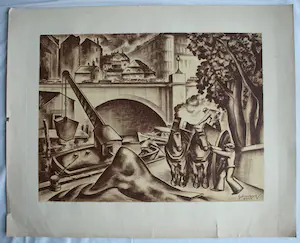 Mommie Schwarz - Kunst-Schoolplaat (?) uit ca. 1975 , “Paris”, Parijs - SBV Utrecht kopen? Bied vanaf 1!