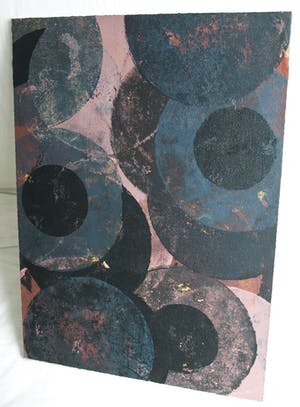 Willem van Malsen - 2 Werken , acrylverf op doek , “Circels” – ca. 2004 kopen? Bied vanaf 150!