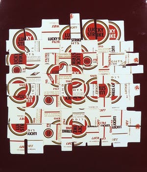 Rob Scholte - Emaille bord, Lucky Strike kopen? Bied vanaf 1!