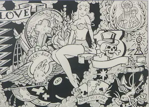 Henk Schiffmacher - Zeefdruk, Pin Up - Ingelijst kopen? Bied vanaf 150!