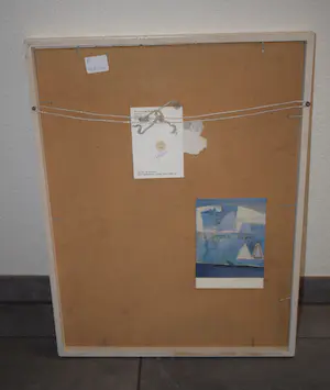 Ruud van der Beele - Gemengde techniek op papier - (Rood) Zonder titel - Ingelijst kopen? Bied vanaf 35!