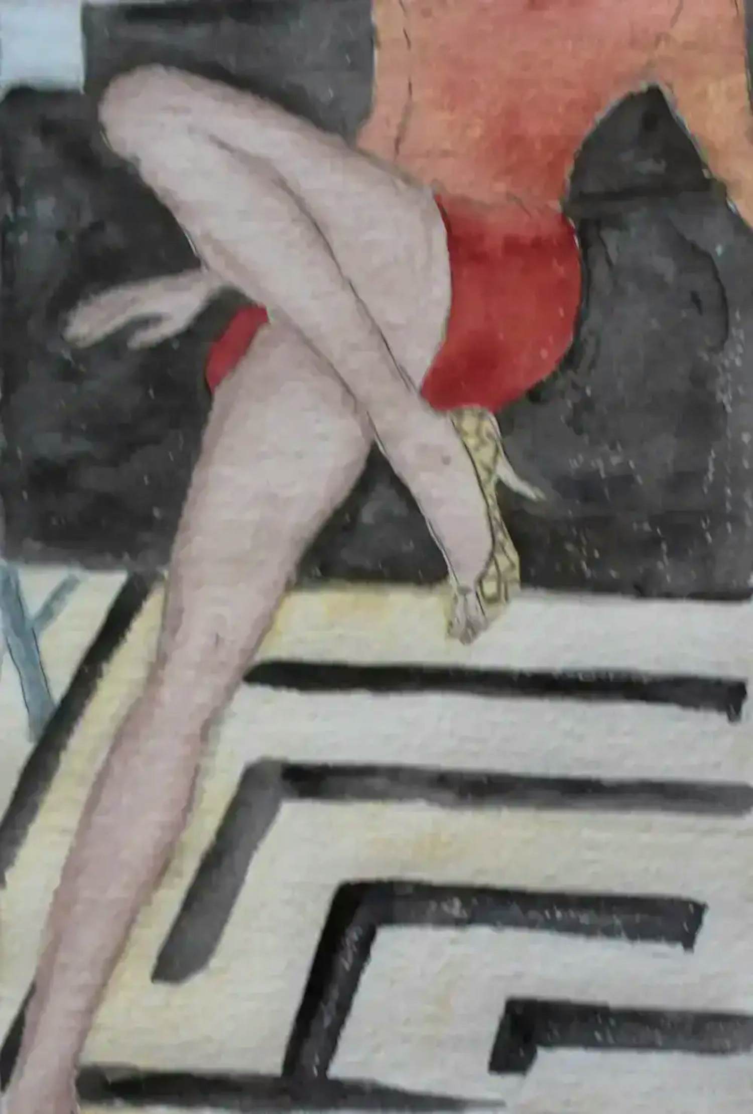Karen Persson - Ingelijste aquarel - 2000 kopen? Bied vanaf 50!
