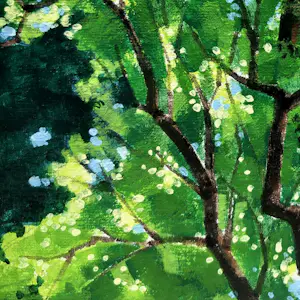 Willem Visser - Boom in tegenlicht kopen? Bied vanaf 70!