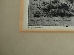 Wim Steijn - Ets , Kasteel - bij Haarlem? – gesigneerd – 1973 kopen? Bied vanaf 10!