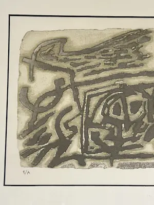 Corneille - Tekens in steen - Zeldzame ets gesigneerd in 1953 kopen? Bied vanaf 500!