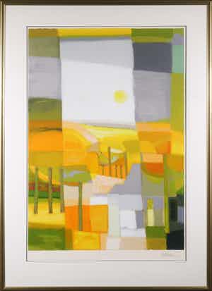 Ton Schulten - Zeefdruk, Zomer - Ingelijst (Groot!) verkocht voor € 300!