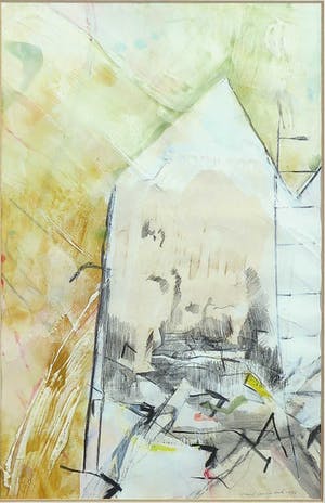 Ruud van der Beele - Gemengde techniek op papier, Z.t. Abstract - Ingelijst kopen? Bied vanaf 1!