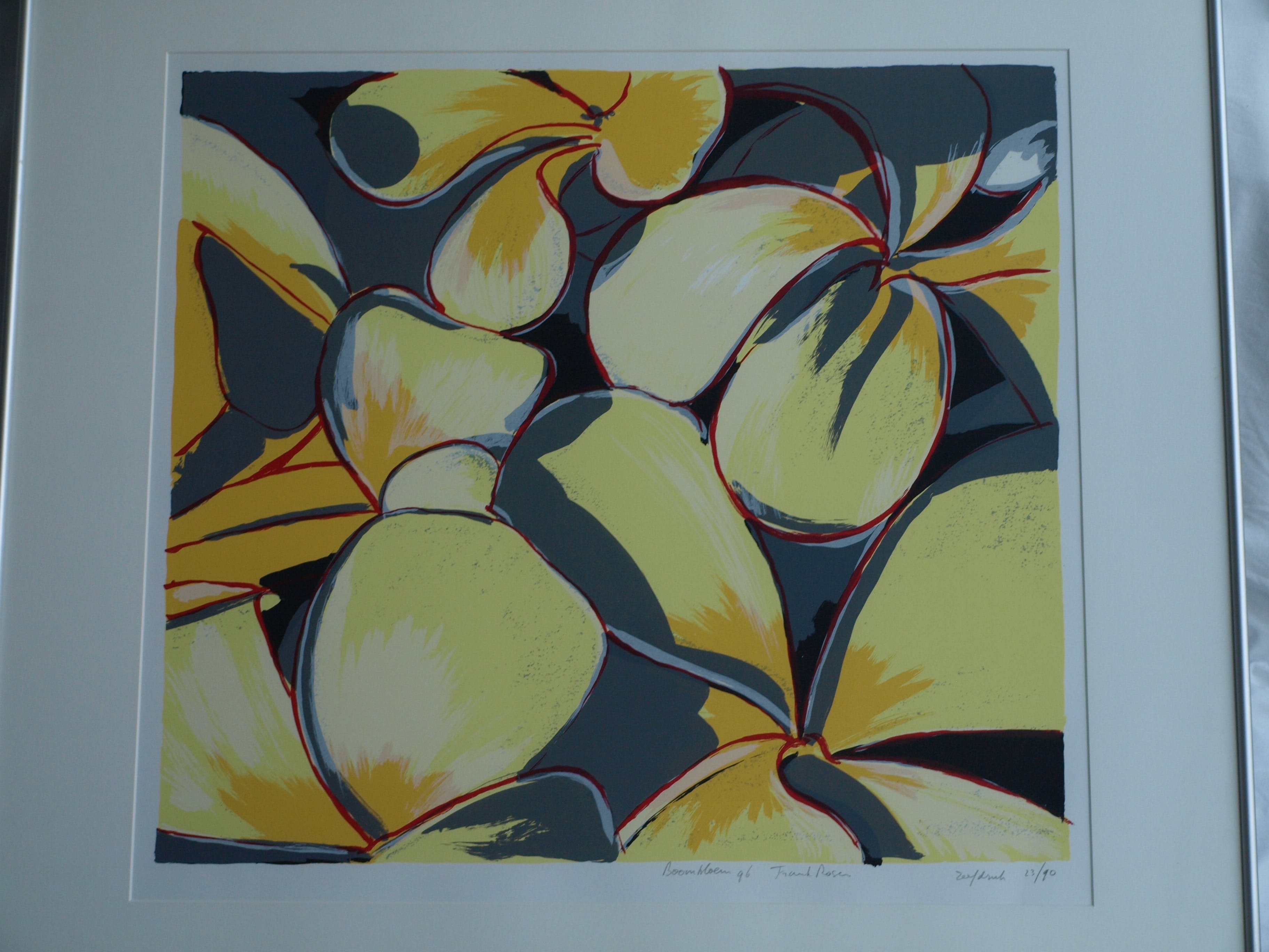 Frank Rosen - Zeefdruk , Boombloem - gesigneerd & ingelijst - 1996  kopen? Bied vanaf 50!