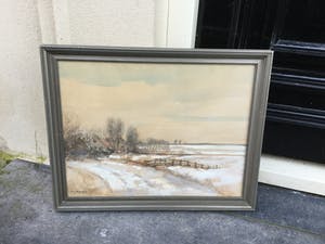 Gerrit van Jeveren - C4390-7 - Winters poldergezicht kopen? Bied vanaf 90!