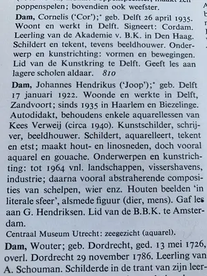 Joop Dam - Riviergezicht met varende platbodems. kopen? Bied vanaf 115!