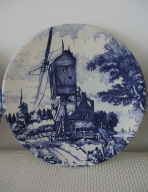 Chemkefa - 4 stuks blauw Delfts handwerk, voorstellend de 4 seizoenen kopen? Bied vanaf 1!