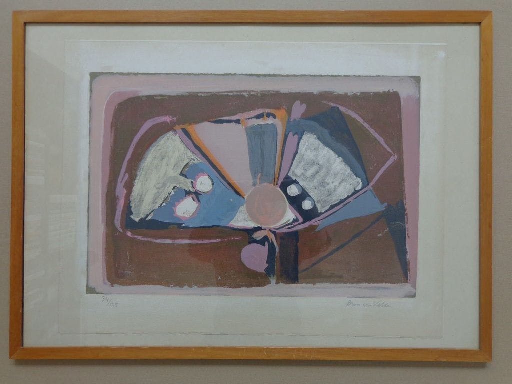 Bram van Velde - ABSTRACTIE / KLEURLITHO / 59x81cm / KADER / SIG verkocht voor € 325!
